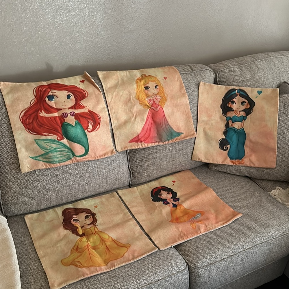 Disney princess pillow covers